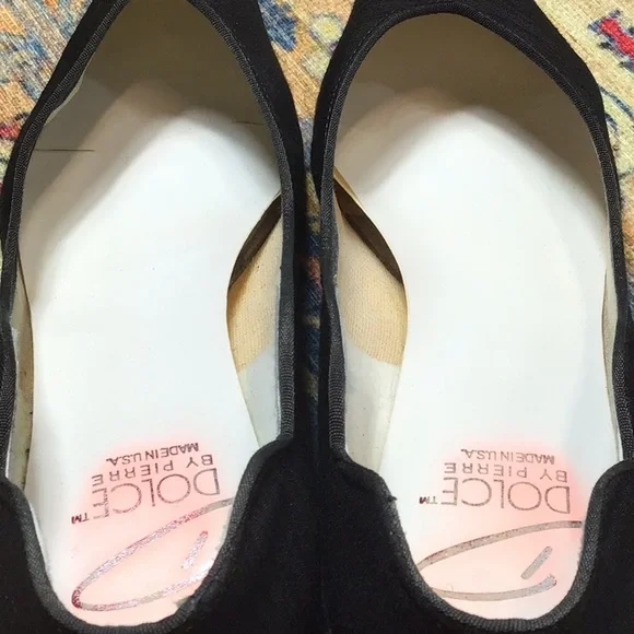 VTG Dolce by Pierre Black Duponie Kitten Heels Sz.9.5 - Picture 7 of 13